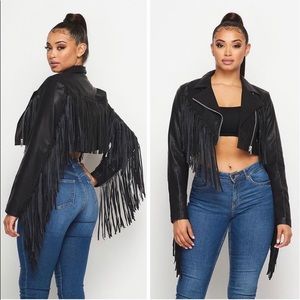 Fringe Leather Jacket